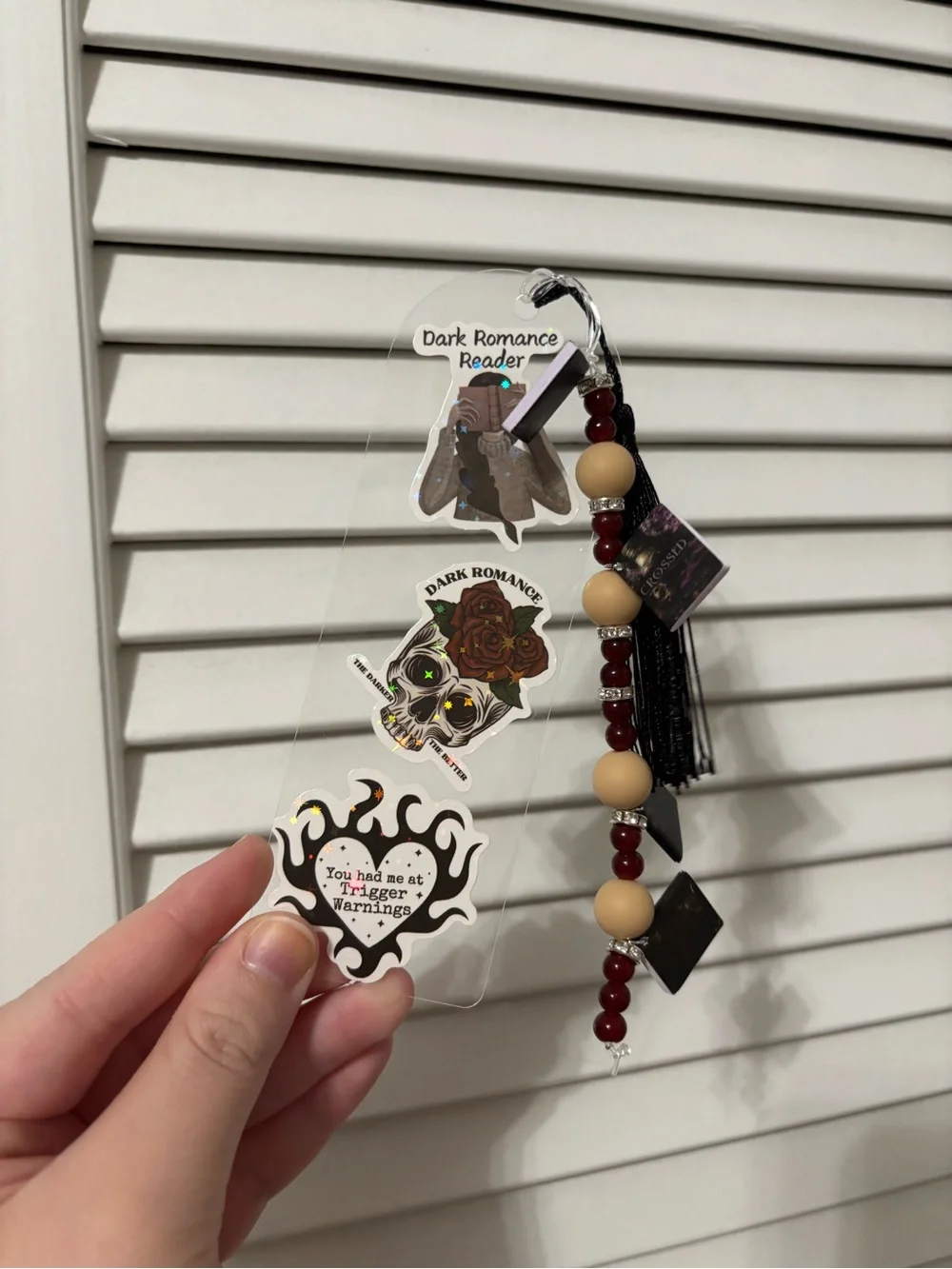 Dark Romance Book Lovers hand crafted bookmark